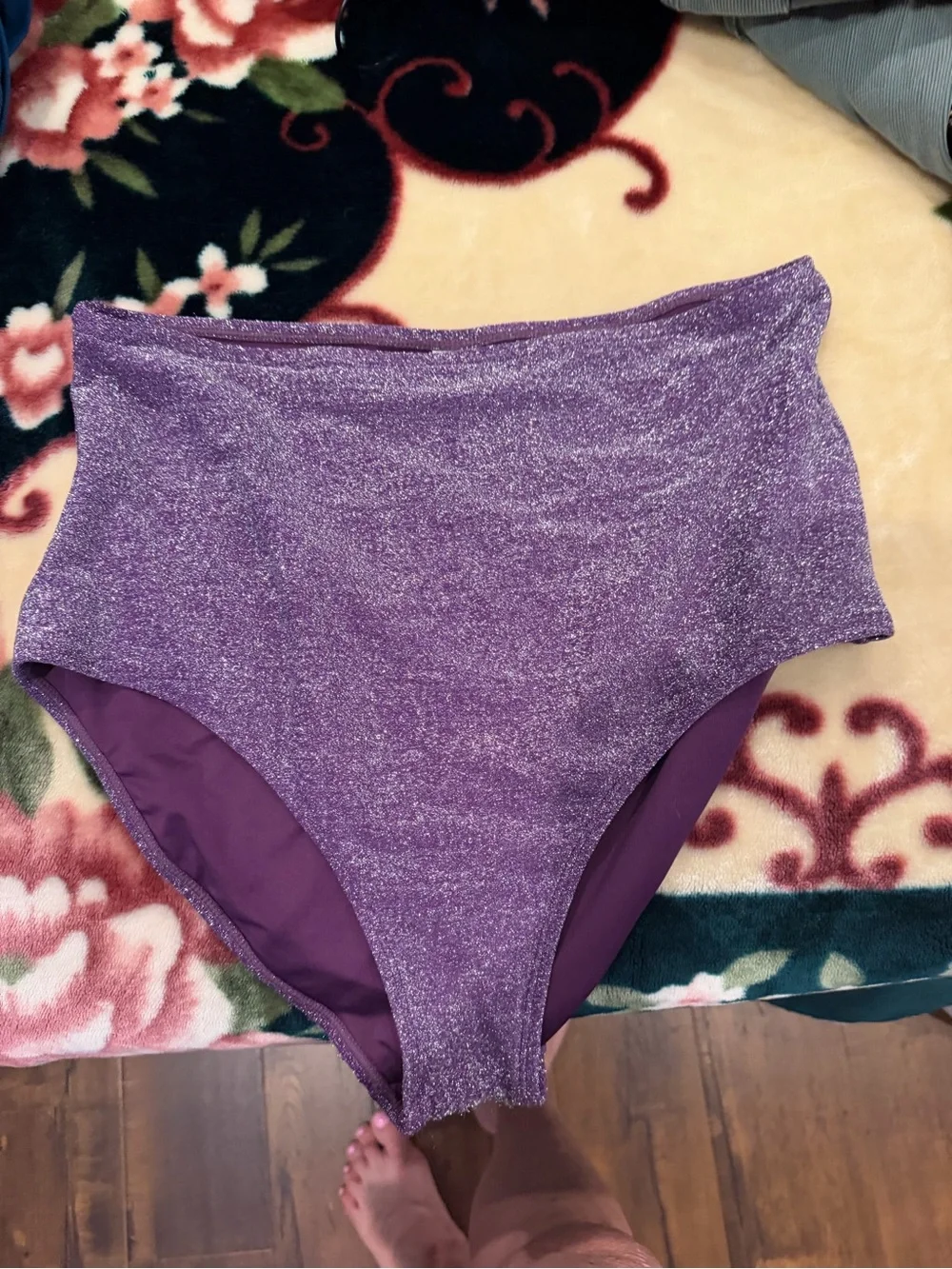 Coral Reef Swim (now Manava Swim) Purple Shimmer Two-Piece Swimsuit - Picture 5 of 6